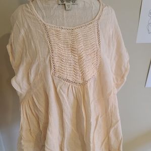 VINTAGE AMERICAN BLUES loose fit linen like blouse